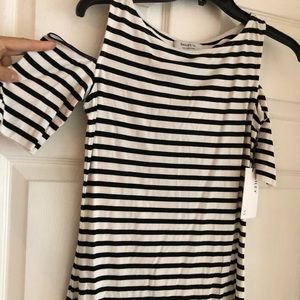 Bailey 44 Cold Shoulder Stripe Top